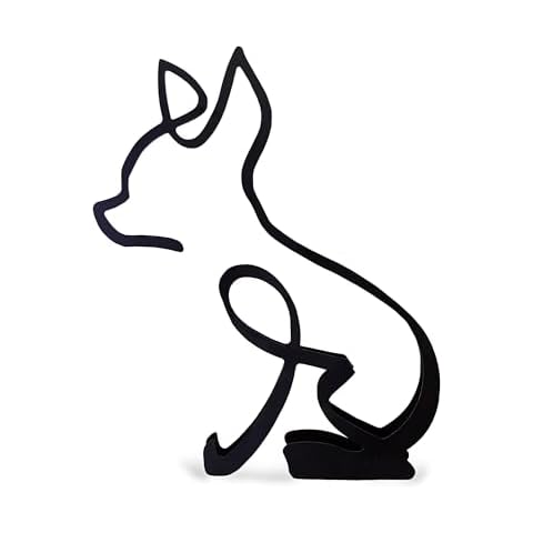 Statue minimaliste chihuahua noir - Generic Cover