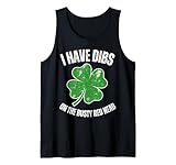 Dibs On The Busty Red Head Funny St Patricks Day Couple Tank Top