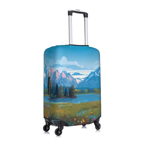 Beautiful Scenery Elastic Travel Luggage Cover, Washable Spandex Suitcase Protector, Anti-Scratch Fits 18-32 Inch3