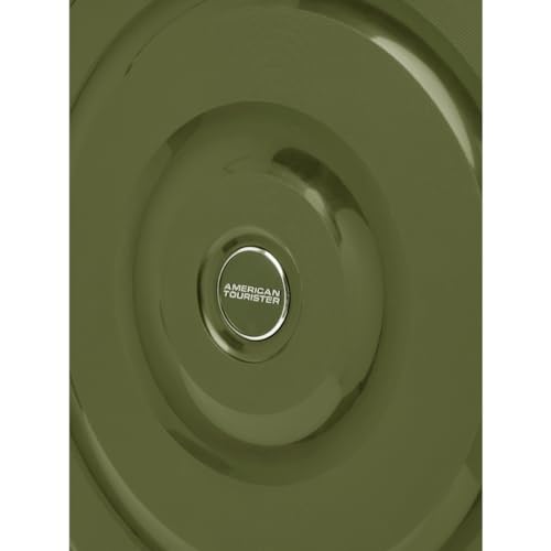 Image of American Tourister Polypropylene Amt Circurity 55Cm TSA OLV Grn 3 Point TSA Lock Luggage Complete Lining and Contrast Components, Hard, 4, Spinner, Trolley Bag, Olive Green