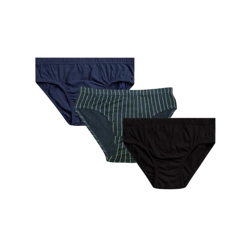 Image of Acumen Men's Underwear Briefs 3-Pack - 100% Combed Cotton, Anti-Bacterial Technology - Premium Ultrasoft Waistband