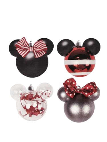 Divas World Disney Mickey & Minnie Mouse 4 Stück Dekorative Kugeln:...