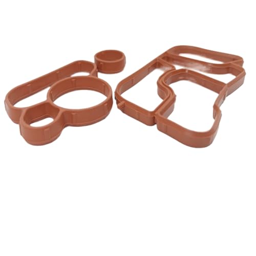 Image of Engine Oil Cooler Gasket Kit Replacement for Audi A4 Q5 Oil Filter Housing Gasket 06J117070C 06J115441A