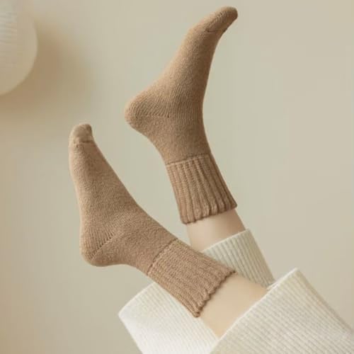Image of Yoicy Womens Super Thick Wool Socks - Soft Warm Comfort Casual Crew Winter Socks (Pack of 3-5), Multicolor
