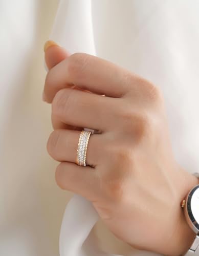 CNC Fashion Rings for Women | Premium Moissanite D Color VVS1 Clarity 3EX Cut | S925 Sterling Silver 18k Gold Plated Non Tarnish2