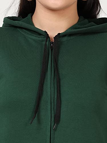 Image of Ideation Women's Cotton Full Zipper Sweatshirt Hoodies with Kangaroo Pocket