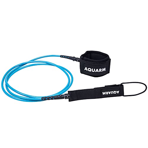 AQUARM Surfboard Leash 6/7/8/9 Feet Straight Leg Rope Premium SUP Leashes Ankle for Surfing