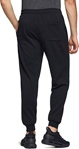 Calça de moletom térmica TSLA de lã afunilada para treino ativo, Jogger Marled Sweatpants(ykb41) - B