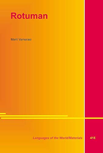 Rotuman: Marit Vamarasi: 9783895863035: Amazon.com: Books