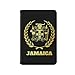Passport Holder Cover Jamaica Jamaicans Flag Logo PU Leather Case Wallet Passport Book Protector for Women Men Flying Travel Fashion Gift