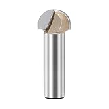 Core Box Router Bit Double Flute Round Nose Router Bit Carbide Tipped Woodworking Tool Round Groove...