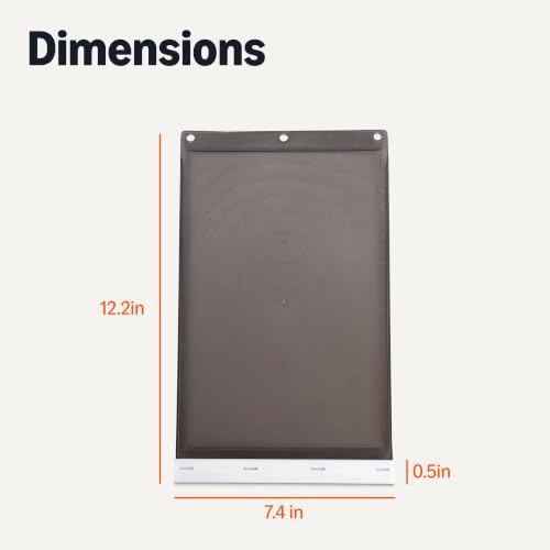 Image of Amazon Basics Dog and Cat Door Replacement Flap, Medium, 12.2 inch x 7.4 inch x 0.5 inch, Compatible with Amazon Basics Plastic Dog and Cat Medium Doors, White and Grey