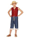 Spirit Halloween One Piece Kids Monkey D. Luffy Costume | Officially Licensed | Complete with Accessories