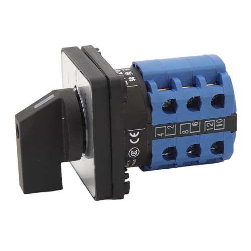 Chave de Comutação Rotativa de 3 Posições DC 220v AC 380v Chave Seletora de Comutação