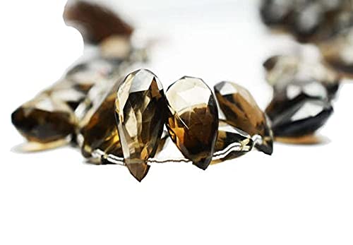 Smoky Faceted Pear Shape perles poires facettées dimensions 9x15-10x16mm