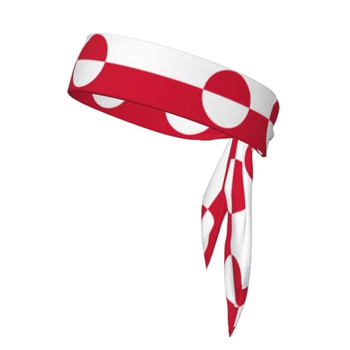 Wzycwb Sports Head Tie Grönland Flagge Stirnband