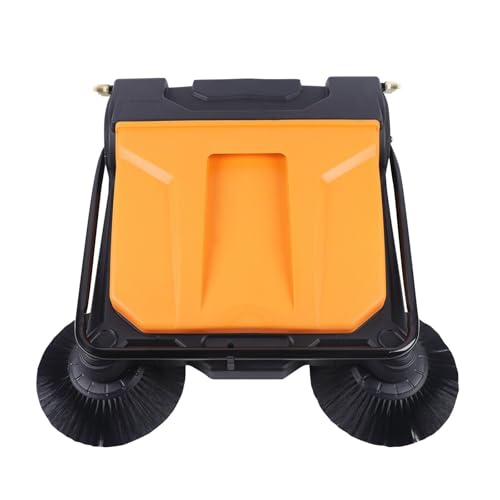 Barredora comercial para caminar detrás del suelo con gran caja de polvo, amplia trayectoria, diseño plegable para una limpieza eficiente en varias áreas