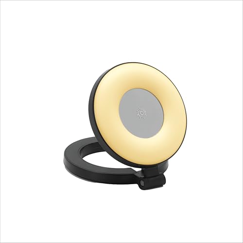 Image of JUST CORSECA Sunlit Magnetic LED Selfie Light | Rechargeable Mini Ring Light with Adjustable Brightness | Portable Light for Selfies, Video Recording, Vlogging & Video Calls (Black)