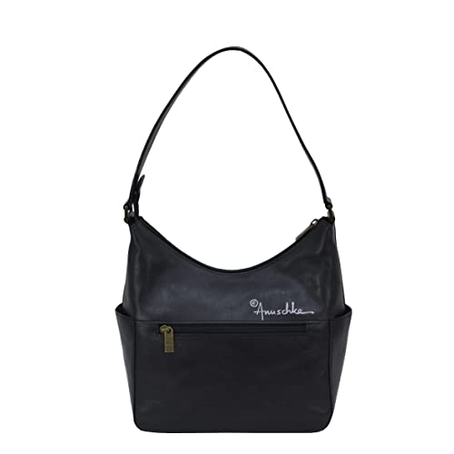 Image of Anuschka Women's Original Hand-Painted Genuine Vegetable Tanned Leather Classic Hobo With Side Pockets