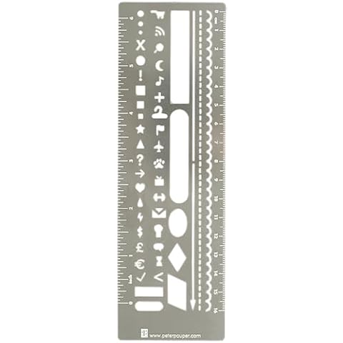 Metal Stencil Bookmark for Bullet Journals, Hardcover Cover