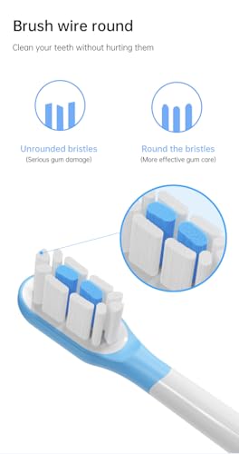 Ersatz-Zahnbürstenköpfe, kompatibel mit Xiaomi Mijia T300 T500 Serie Sonic Elektrobürstengriffen, 8 Stück (Rosa, Größe M 2)