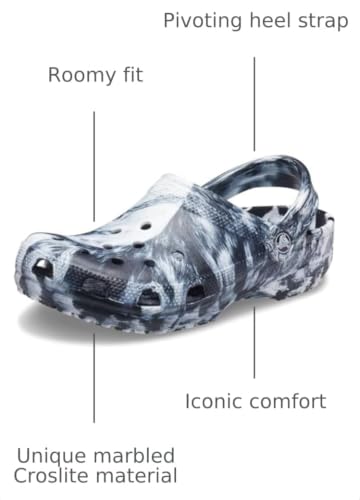 Image of Crocs Unisex Adult Classic Marbled Tie-dye Clogs