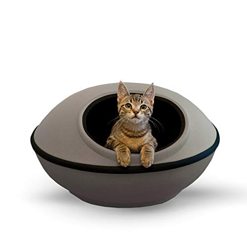 K&H Pet Products Unheated Kitty Mod Dream Pod Cat Bed for Large Cats or Small Dogs, Indoor Covered...