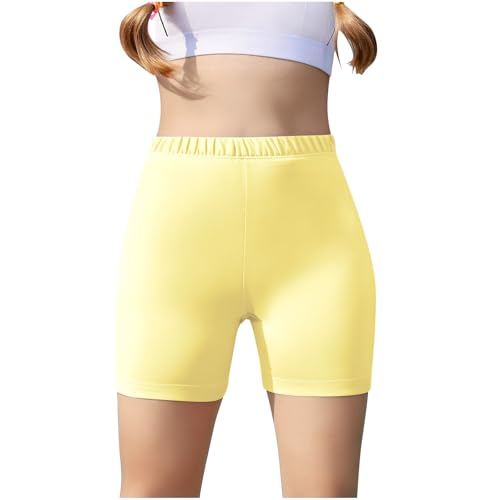 Girls Biker Shorts Kids Cotton Elastic High Waist Short Leggings for Yoga Dance Athletic Shorts Comfort 5-14 Years