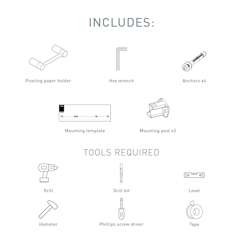 Moen Align Brushed Gold Pivoting Wall Mounted Modern Toilet Paper Holder for Bathroom, YB0408BG