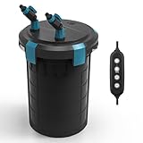 fishkeeper 317GPH Canister Filter, 5-Stage Filtration Aquarium Filter with Controller Feeding Mode Ultra-Quiet External Aquarium Canister Filters for Freshwater and Saltwater up to 55Gal (18W)