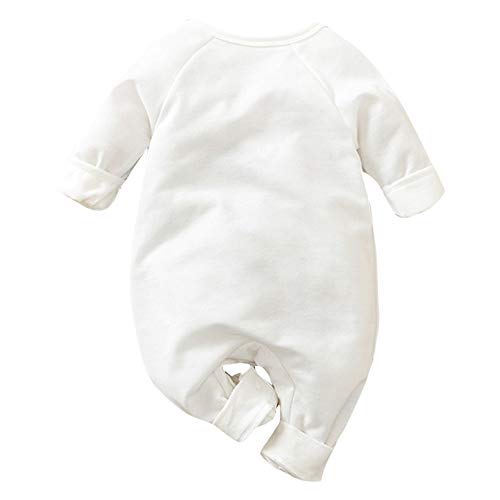 Image of Hopscotch Boys and Girls Cotton Graphic Print Bodysuit In White Color