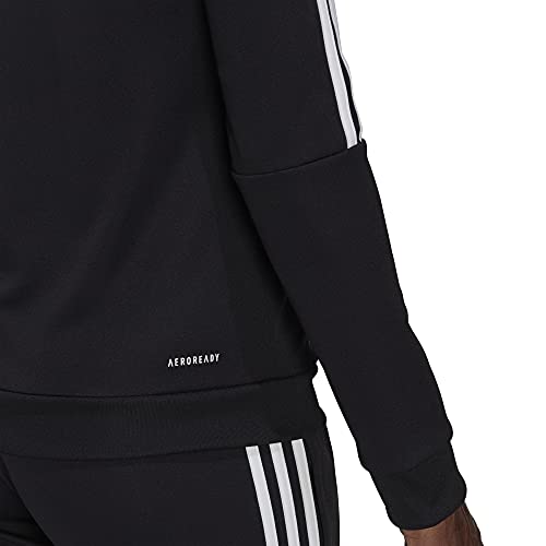 Adidas Women's Sereno Track Jacket, Black/White, Large #TOP2