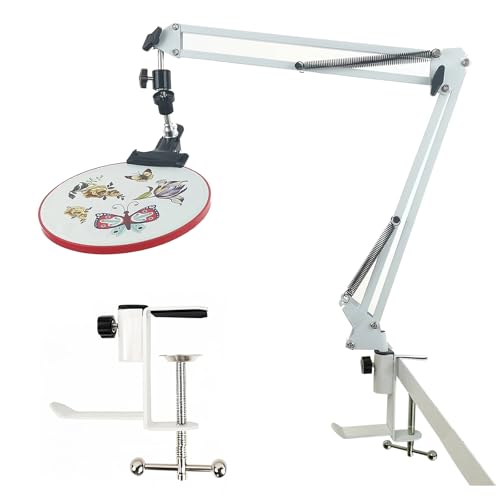 Embroidery Hoop Holder Stand Rotated Cross Stitch Stand Hands Free,Cross Stitch Holder Stand , Embroideryy Hoop Stand Lap Suitable for Embroidery Hoops and Kit