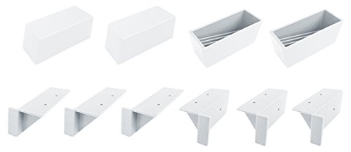 アイワ金属 2x4材で作れる立て掛けシェルフ 3段分パーツセット ホワイト 1組入 AP-3007W