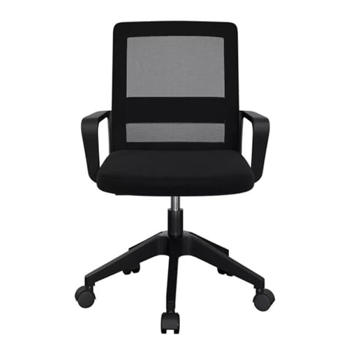 YAONJS Computer Office Chair Comfortable Sitting Student Dormitory Study Chair Lift Staff Chair Home Backrest Chair Swivel Chair(Black)