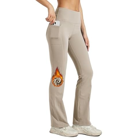 Willit Women's Fleece Lined Yoga Pants Cover