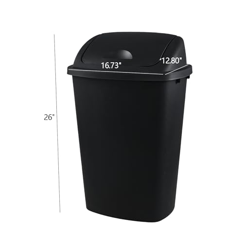 Set de 4 Canecas de Basura Plásticas 13 Galones Negro miniatura 2