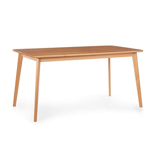 electronic star Besoa Svenson Mesa de Comedor u0096 Madera de Haya,150 x 75 x 80 cm, se Ajusta Perfectamente al par de sillas de Comedor Nyssa de Besoa, Madera