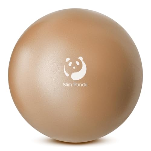 Slim Panda Gymnastikball Klein, 23 cm Pilates Ball mit Aufblasbarem Strohhalm, Soft Yoga Ball für Senioren Therapie, Hause, Fitness, Balance TrainingRoségold Slim Panda Gymnastikball Klein, 23 cm Pilates Ball mit Aufblasbarem Strohhalm, Soft Yoga Ball für Senioren Therapie, Hause, Fitness, Balance TrainingRoségold