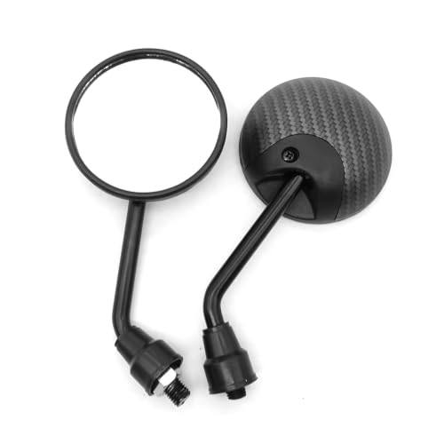 Espejos retrovisores de 10mm con cristal redondo antivibración para moto y scooter
