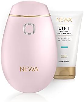 NEWA RF Wrinkle Reduction Device (Plug in) - FDA Cleared Skincare Tool for Facial Tightening. Boosts Collagen, Reduces Wrinkles. with 1 Month Gel Supply.