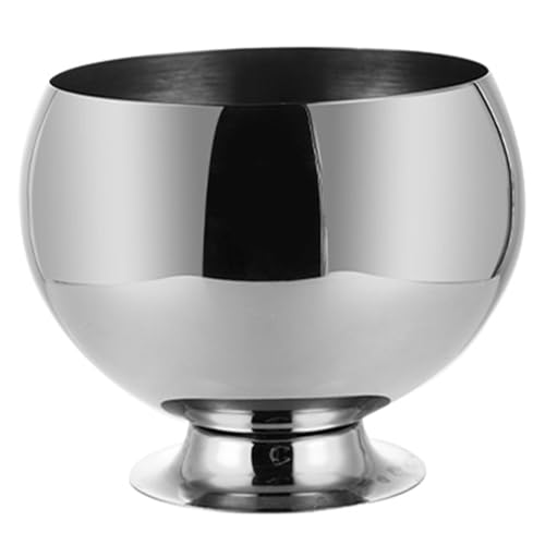 Secchiello per il ghiaccio in acciaio inox per raffreddare vino e bevande per feste, perfetto per champagne e cocktail, colore argento, 16 x 11 x 15 cm