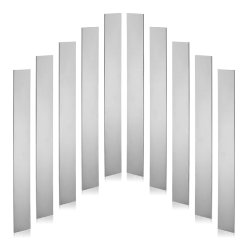 PATIKIL 10er Pack 80CRV2 Stahl für Messerherstellung, 12 x 1-1/2 x 1/8 kaltgewalzter geglühter Stahlblech für DIY-Blankblech, professionelle und Hobbynutzung, Stahlstangen