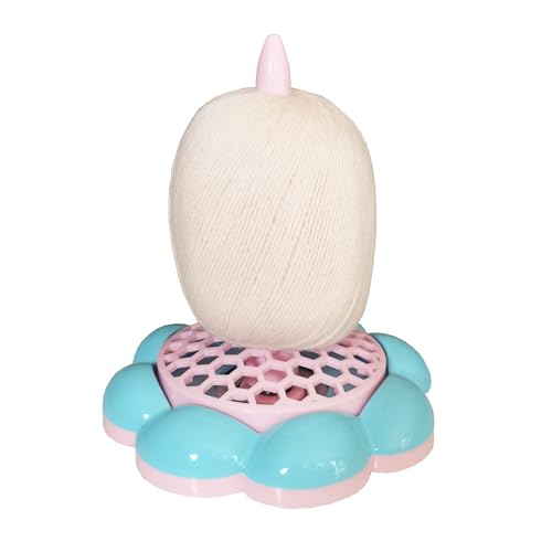 Image of HONEYSEW Yarn Holder Stand for Crocheting, Non-Slip Yarn Ball Holder Dispenser for Knitting, Yarn Spindle Storage Organizer (Pink)