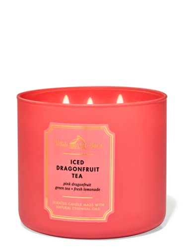 Bath & Body WorksWhite Barn 3-Wick Candle w/Essential Oils - 14.5 oz - New Core Scents! (Iced Dragonfruit Tea)