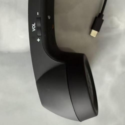 Image of Retro Phone Handset Wired Type C Phone Receiver for Smartphones Tablets & Computers, Noise Reduction Call Handset, Volume Control, Black