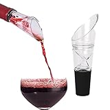 Trovety 360-Degree Wine Aerator Pourer Spout - 2-in-1 Diffuser Oxygenator & Pouring Dispenser - Fits