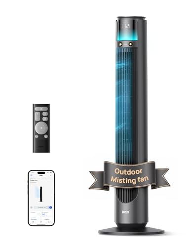 DREO TurboCool Outdoor Misting Fan 711AS, 33 ft/s High Veloc...