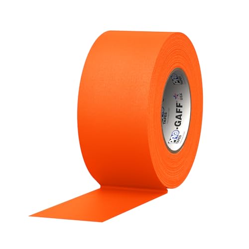 Ruban gaffers mat Pro Tapes orange fluo 7,6 cm x 45m adhésif caoutchouc