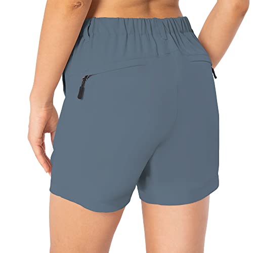 Evioset Womens 5 Inch Hiking Shorts Quick Dry Water Resistant Stretch Athletic Golf Shorts With Zipper Pockets Blue Xl #TOP2